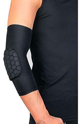 Mya Ellenbogen-Bandage, gepolstert, mit Wabenmuster, Sport-Kompression, Armschutz, Sportarmband, Outdoor