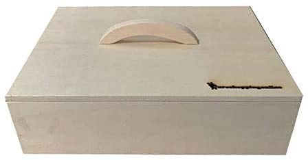 Euroshoppingonline Maddia Cassetta Contenitore Lievitazione Panetti Panielli Impasto Pizza Legno Impilabile cm. 40 x 30 x 9
