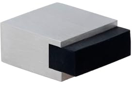 EVI Herrajes | Mini-Türstopper, Quadratisch | 25 x 14 mm | Edelstahl AISI 304, Schwarzer Gummi | Hervorragende Haftung | I-197/14