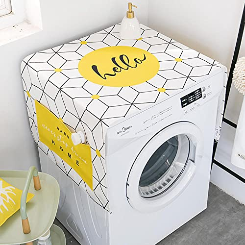 Abdeckung Waschmaschine Decken Waschmaschinen Abdeckungen Waschmaschinenbezug WaschmaschinenüBerzug Auflage Mit Aufbewahrungstasche Weißes Quadrat 55 X 140cm