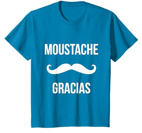 Funny Moustache Gracias - Fun Hipster Beard Moustachu T-Shirt
