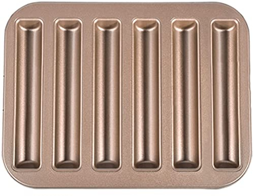 LIFKOME Biscuit Baking Tray, Breadstick Baking Pan Biscotti Ladyfinger Donut Cookie Cornbread Stick Baking Molds Nonstick Mini Bread Loaf Baguette Bakeware