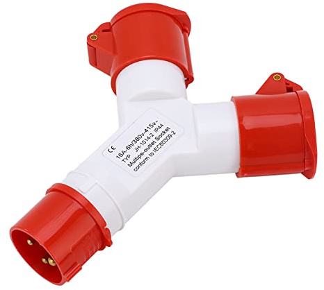 Sonew Spina industriale a Y 1 ingresso 2 uscite, presa aeronautica con spina industriale Y a 4 fili 380‑415 V 16 A