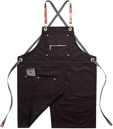 AKSHVA Arbeitsschürze Holzbearbeitung Barber Art Milk Coffee Tea Shop Uniformen Bar Flower Men Women Restaurant Chef Arbeitsschürze Beauty Nails Schürze