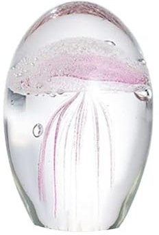 HXSCOO 3D-Kristallquallen-Ornament, Meerestier, Briefbeschwerer, Handwerk, Sammlerstück for Zuhause, Büro, Desktop-Dekoration, Geschenk (Color : Lila)