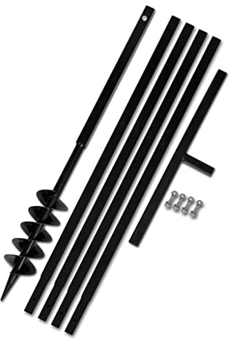 INLIFE Erdbohrer mit Griff 100 mm Verlängerungsrohr 5 m,8.55kg,270519