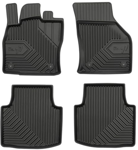 SMK Gummimatten auto fußmatten Satz passend für Skoda Superb III 2015-2023 Erleben Sie einen neuen Standard des Reisens mit rutschfesten auto fussmatten - Mehrjahres- auto teppiche für alle Straßenver