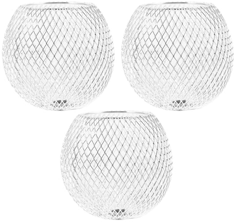 Angoily 3pièces Abat-jour Sphérique Métal Décoratif Couvre-lampe Ajouré Pour Éclairage Ambiance Chaleureuse Facile À Installer
