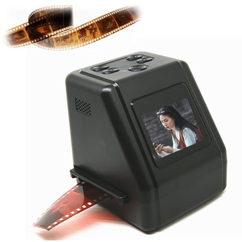 Scanner per Negativi, Scanner per Diapositive Compatto Funzionamento Semplice Schermo da 2 Pollici per Negativi in ​​bianco e