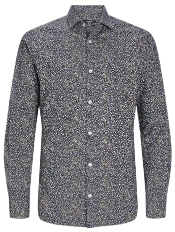 Jprblablackpool Ls Aw24 Sn T-Shirt Stretch, Night Sky/Fit : Slim fit, S