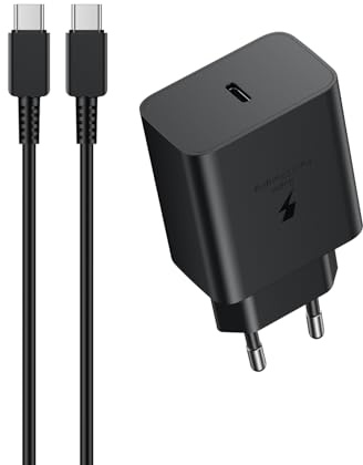 Chargeur Samsung Charge Rapide, Chargeur USB C 45W et 2M Câble VNOOK Prise Type C Compatible avec Samsung Galaxy S23/S24/S22/S21 Ultra/S20/S20+/Note 20/10/9/8/A73/A53/A52, Mural Alimentation Secteu