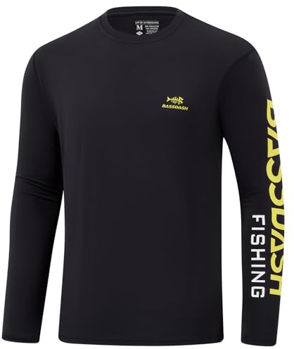 Bassdash Camiseta de Manga Larga para Hombre Camisetas de Pesca para Hombre protección Solar UV UPF 50+ Secado Rápido