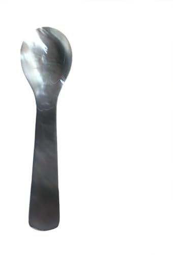 Aublinto Kaviarlöffel Eierlöffel aus Horn Caviar Spoons Handarbeit Perlmuttlöffel Kaviarlöffel Eierlöffel Caviar Spoons Handarbeit Perlmutt Löffel für Kaviar Ei Eis Kaffee serviert