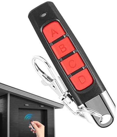 Abrepuertas de garaje remota,Abrepuertas de garaje remoto, abridor de puerta duplicador MHz, reemplazo remoto de garaje remoto de 4 botones, abridor de llaves de control de clonación eléctrica