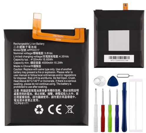 E-yiiviil Ersatzakku APP00317 Battery Kompatibel mit Caterpillar Cat S62 PRO with Tools