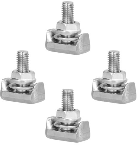 Buaak 4 Stück Auto T-Schraube, Edelstahl Auto Batterieklemmen T-Bolt, M6 Auto Batterie Anschlussklemmen, Ersatz Zubehör für Autobatterie Reparatur, 19116852