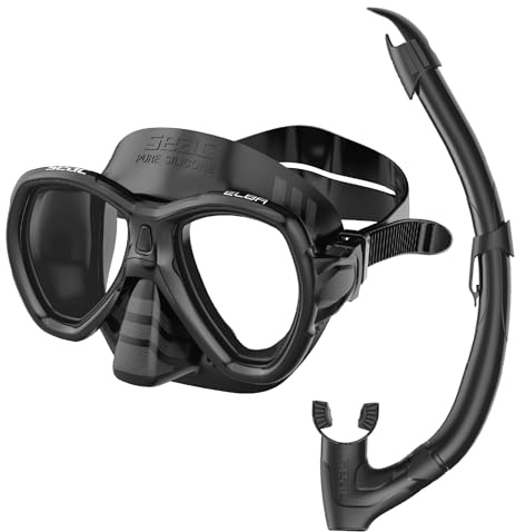 Seac Set Elba, Schnorchelset aus hypoallergenem Silikon mit Maske und Schnorchel für Erwachsene