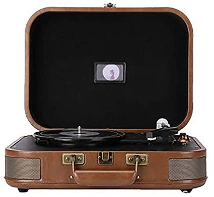 CAFIEDR Gramophone, Tourne-Disque, Tourne-Disque Vintage, Lecteur de Vinyle Bluetooth Portable pour Musique Classique LP