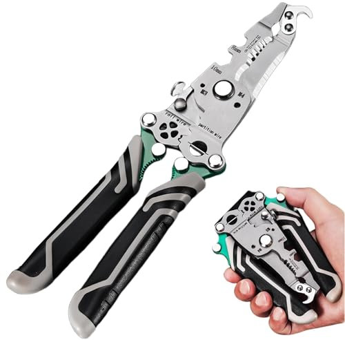 Pinza spelafili pieghevole multifunzione 18 in 1, pinza spelafili, strumento di crimpatura per la riparazione di cavi (1)