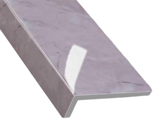 XYUERU Copridavanzale in Marmo, Protezioni Impermeabili for davanzali, Spessore 8 mm for finestre a bovindo, balconi, dormitori, bagni, cucine, soggiorni(Gray,60x10x5cm)