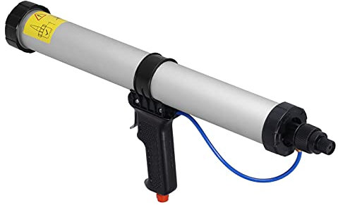 Pneumatic Air Caulking Gun, 20 oz/600 ml, Pneumatic Caulking with Air Flow Regulator, Heavy Duty Pneumatic Applicator, Air Power Caulk for Caulking, Filling, Sealing, Home and Office Use