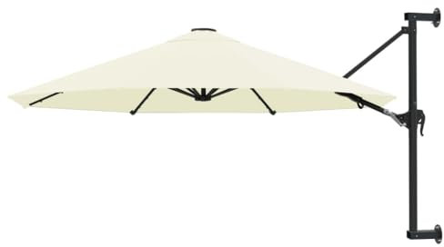 LLEZKBR Gartenschirm Wandschirm mit Metallstange 300 cm Sand