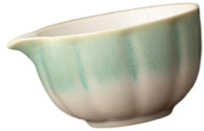 PETSOLA Tazón Matcha Japonés Tradicional Artesanal de Cerámica Cuenco para Mezclar Matcha Taza para de Té Recipiente para Lavar Adecuado Par, Verde, Individual