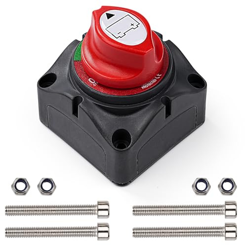 Buyweek, interruttore di separazione della batteria, interruttore principale della batteria, interruttore di alimentazione, 12 V, 24 V, 48 V, interruttore per batterie 275 A, interruttore principale