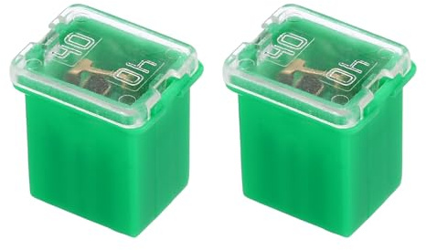 sourcing map 2 Pcs Cartridge Fuse, 48VDC 40A Low Profile Terminal Automotive Assortment Case Fuse for Car, Truck, RV, Boats