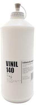 Vinavil Vinil 140 | Collante Vinilico Liquido 1kg | Adesivo Forte per Legno, Carta, Tessuti e Fai-da-te | inferramenta (1 Kg)