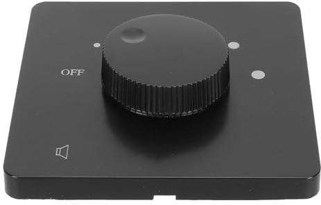 Orivin Interruttore rotativo dimmerabile a 5 velocità da incasso 220V 10A 86x86mm Nero 60Hz 150g