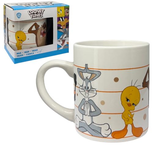 Tazza in ceramica Looney Tunes modello mug ciotola da colazione 237 ml per bambini