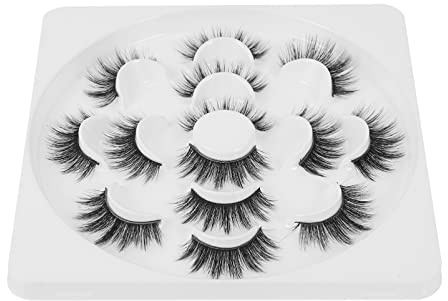 VICASKY 7pairs Artificial Lashes False Eyelash Extensions Dense Makeup Eyelashes for Eye Makeup Tools