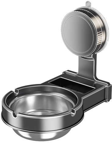 Posacenere multiuso da parete per bagno, in acciaio al carbonio, design portatile, facile da pulire, accessorio per hotel e bagno