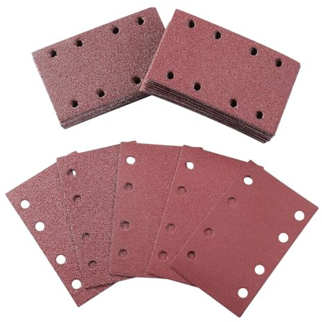Sghtil Discos abrasivos, 120 unidades de papel de lija para lijadora orbital en 12 grados de taza, antiobstrucción, piezas de repuesto para pintura, cristal, metal, yeso, piedra, carpintero