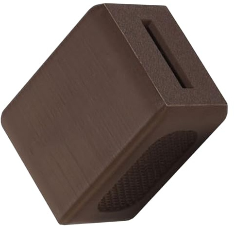 Anneome Contenedor Seguro para Hojas de Afeitar Usadas, Caja para Desechar Cuchillas de Doble Filo, Color Marrón W117, Estuche Compacto para Peluquerías y Salones, Gestión Higiénica