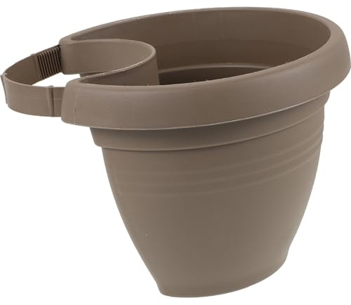 Totority Creative Water Tube Hanging Planter Wall-Mounted Flowerpot for Outdoor Plants, Small Light Coffee Color, Single Pack, Suitable for Vertical Pipe and Column Planting
