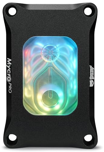 Thermal Grizzly AMD AM5 Mycro Pro RGB CPU Water Block Ryzen 7000 9000 | CPU water block, AMD AM5, Ryzen 7000 and 9000, RGB lighting, custom loop, high-flow cooling, gaming PC, workstation