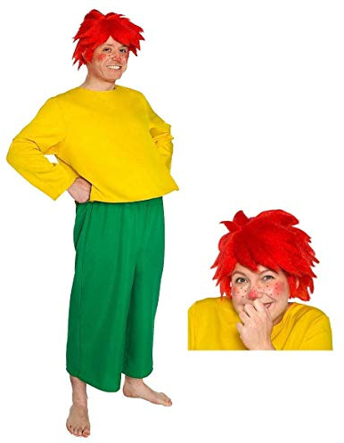 Maskworld Pumuckl Kostüm mit Perücke für Erwachsene - original lizenziert - dreiteilig - Karneval (L)