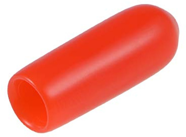 sourcing map 200pcs Rubber End Caps 4mm ID Vinyl Round End Cap Cover Screw Thread Protectors Red