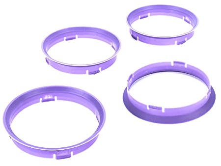LST 4x Zentrierringe Distanz Ringe Lila für Alufelgen Ø 72,6 mm - Ø 74,1 mm