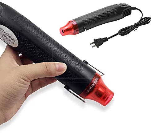 DIDODI Mini Heat Gun 300W Handheld Heat Gun Dual-Temperature 392℉ & 662℉ Hot Air Gun Electric Heating Tools for Removing Epoxy Cup Painting Resin Air Bubbles, Drying Crafts & Shrink Wrap Paint