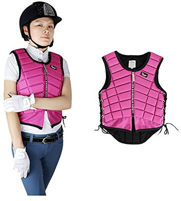 Generic Reitweste Professionelle Sicherheit Reiten Schutzausrüstung Reißverschluss Weste für Erwachsene Männer Frauen Kinder Kinder (Blau XXL)