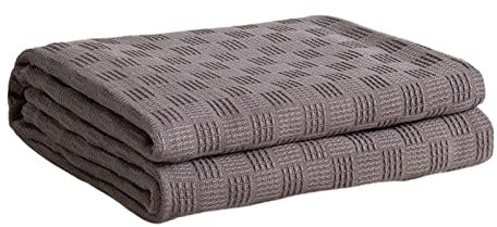 MRBRON Baumwolle Decke Dünne Sommerdecke Weiche Bettüberwurf Tagesdecke Leichte Überwurfdecke Wohndecke Sofa Überwurf Steppdecke für Wohnzimmer Schlafzimmer (Dunkelbraun,150x200cm)