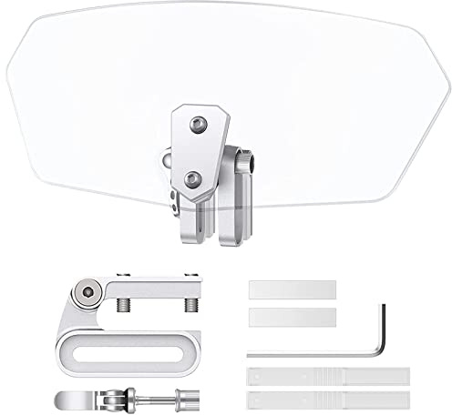 Anbte Parabrisas Universal de la Motocicleta Deflector de Parabrisas para Moto Deflector de Viento y Moto, con Clip Ajustable, Cúpula Parabrisas Spoiler de Extensión para Todo Tipo de Moto