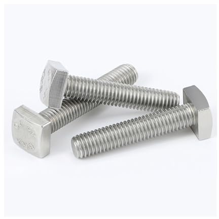 SEIDER 304 Edelstahl Vierkantschrauben Bolzen GB35 M5 M6 M8 M10(50mm,M6(5Pcs))