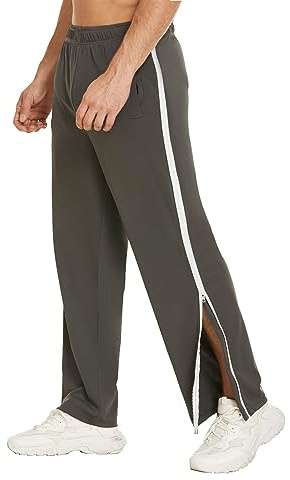Deyeek Pantalones de Entrenamiento para Hombre Con Apertura Lateral, Bolsillos, de Correr, Baloncesto y Ocio