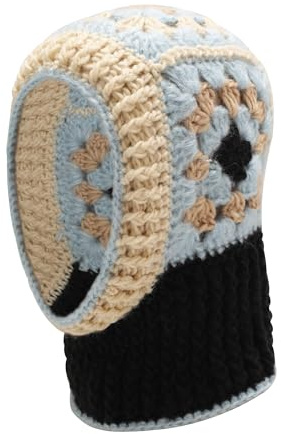 ZLYC Damen Winter Sturmhauben Stricken Winddicht Beanie Mütze Kapuzenschal