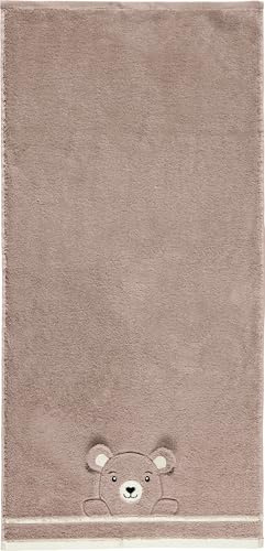 Erwin Müller Kinder-Badetuch Bär Walk-Frottier beige Größe 70x140 cm