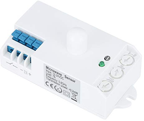 Sensore umano Abs 12V Microonde Sensore 5.8Ghzligent Corpo Induzione Interruttore A Microonde Luce Dc 12-24V